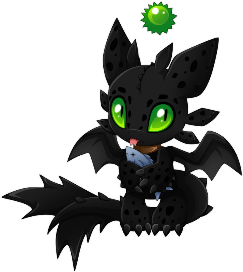 Chao - Toothless Chibi Png (845x945)