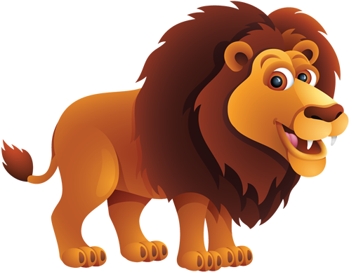 Click On The Animals Bring The Safari To Life - Cartoon Animal Lion Png (500x494)