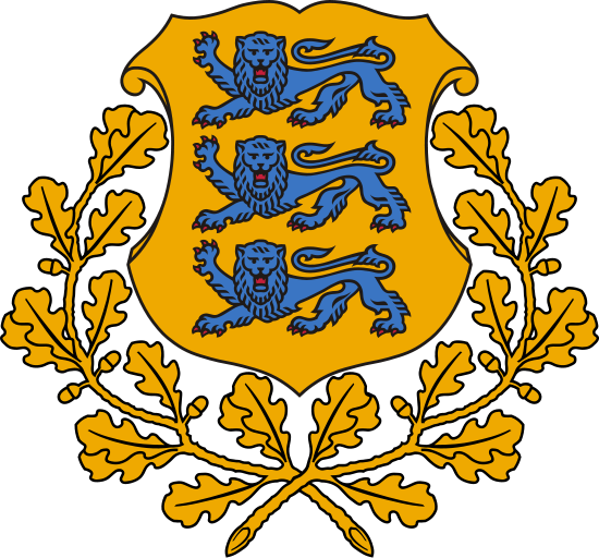 Coat Of Arms Of Estonia - Estonian Coat Of Arms (550x512)