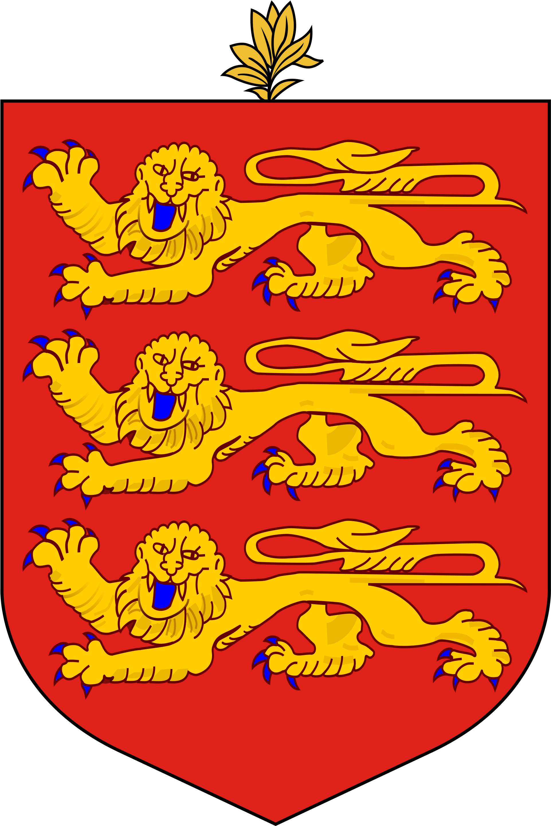 Guernsey Coat Of Arms (2000x2933)