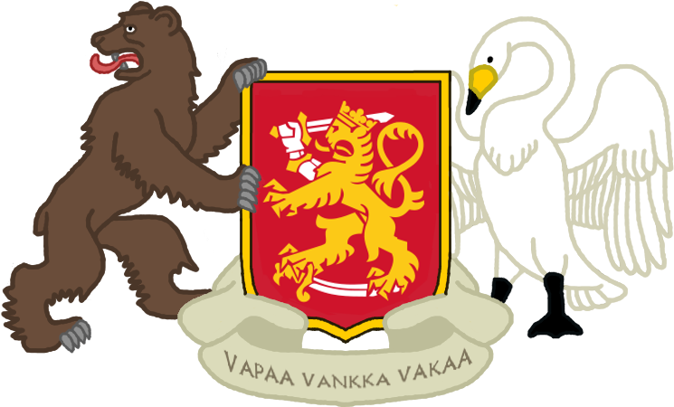 Coat Of Arms Of Republic Of Greater Finland [caeu] - Finland Round Ornament (900x550)
