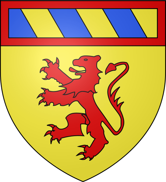 Note That The Arms Of Autun Uses An Upright Red Lion - Autun Coat Of Arms (545x600)