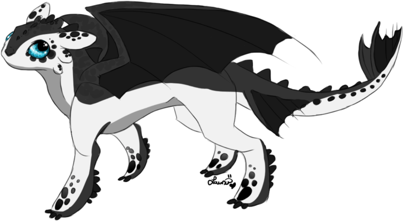 Night Fury Commission - Illustration (900x509)