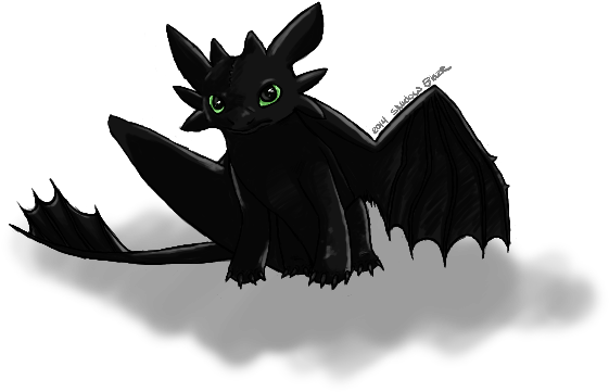 Baby Night Fury By Shadow Blaze - Cryptid (800x500)