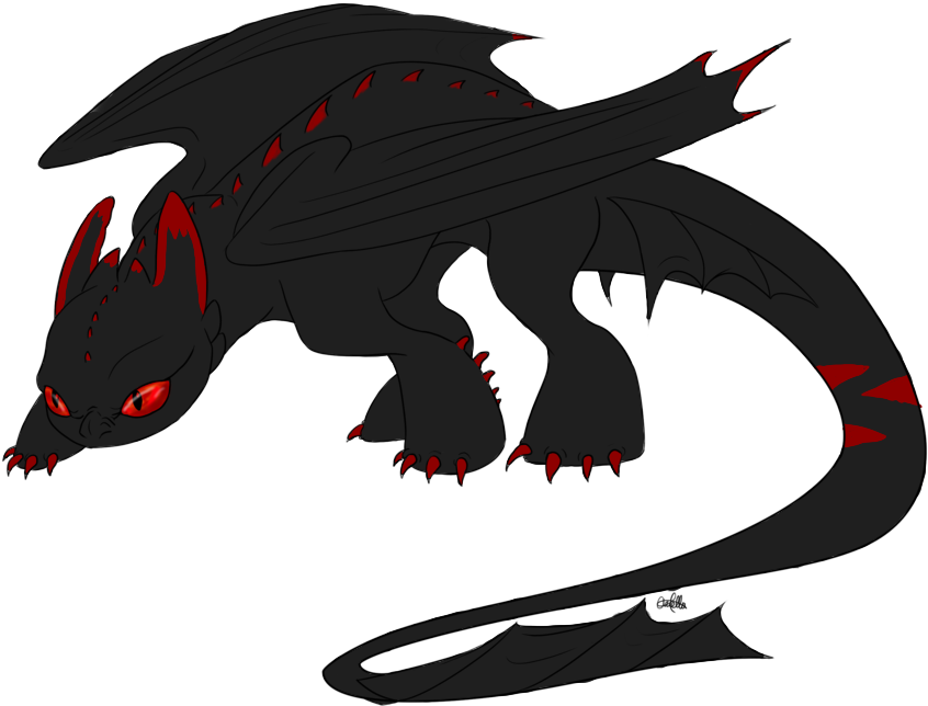 Red Night Fury For Coob500 By Speedeym On Deviantart - Svg Dragon (900x725)