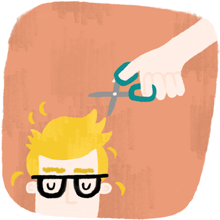 Haircut - Illustration (551x538)