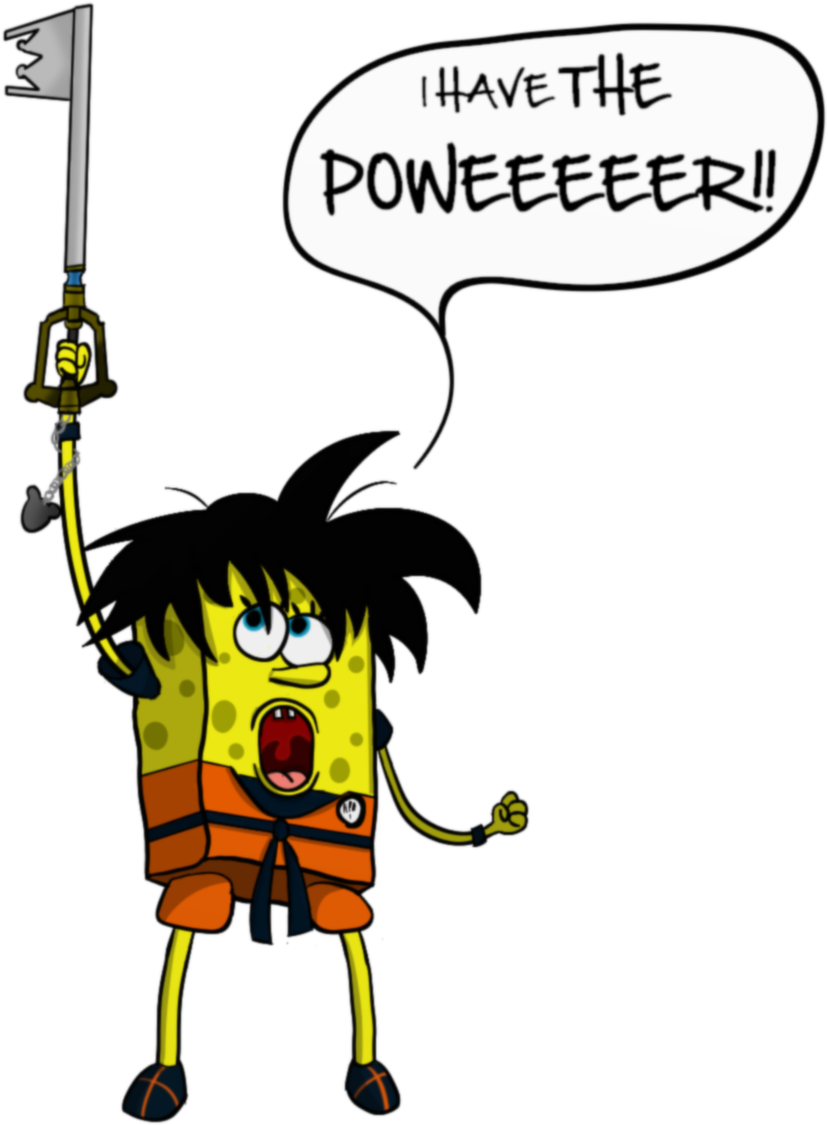 Havethe Poweeeeeri Goku Cartoon Yellow Vertebrate Plant - Goku Loses To Spongebob (1280x1280)