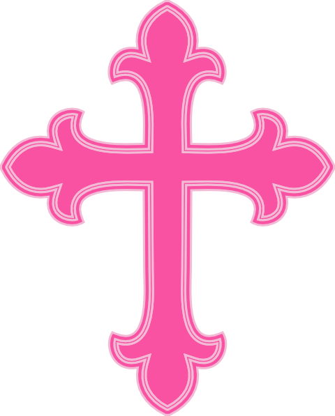 Pink Cross Clipart Transparent Background - Pink Cross Transparent Background (480x597)