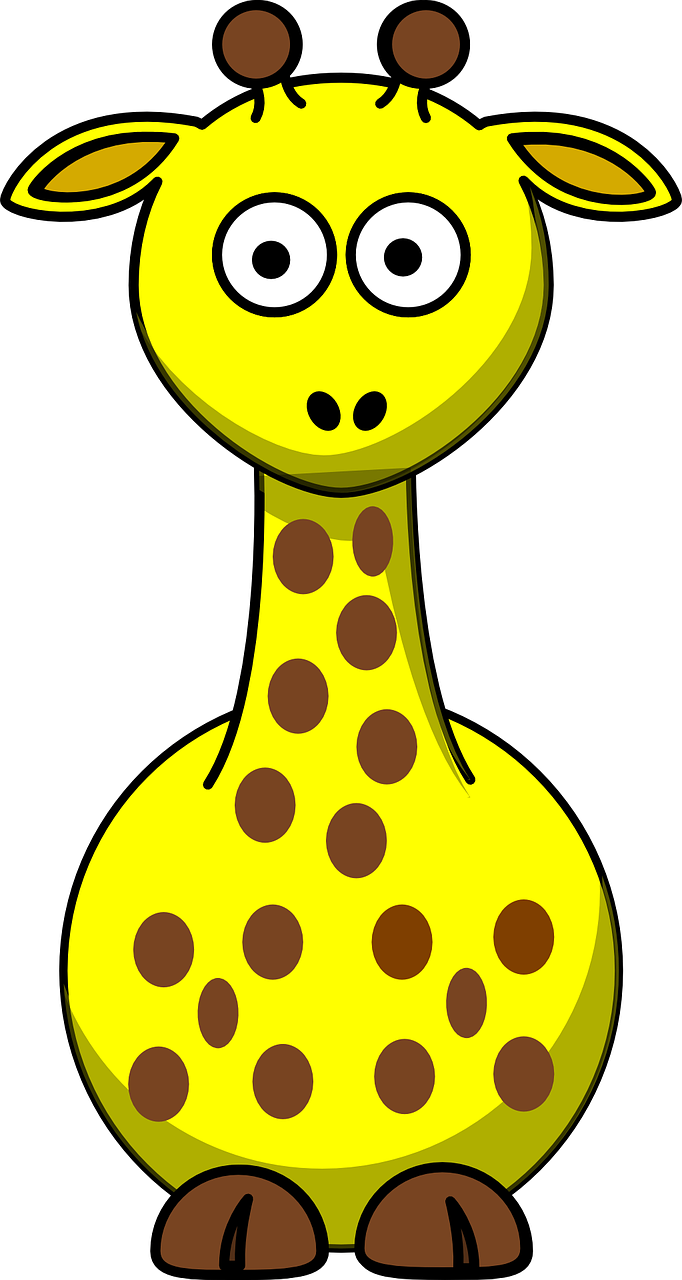 Giraffe Animal Mammal Safari Png Image - Cartoon Giraffe Nose (682x1280)