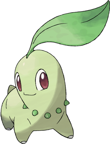 In Battle, Chikorita Waves Its Leaf Around To Keep - Pokémon Heartgold And Soulsilver (600x600)