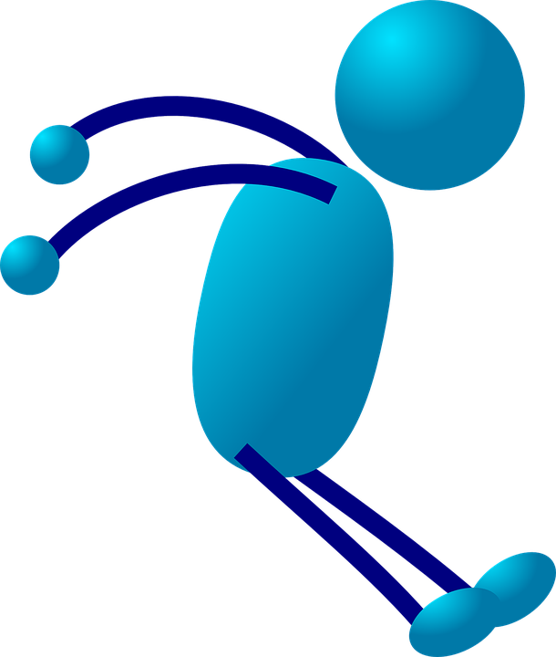 Related Posts For Pretty Blue Man Clipart Welding Illustrations - Stick Man Running (610x720)