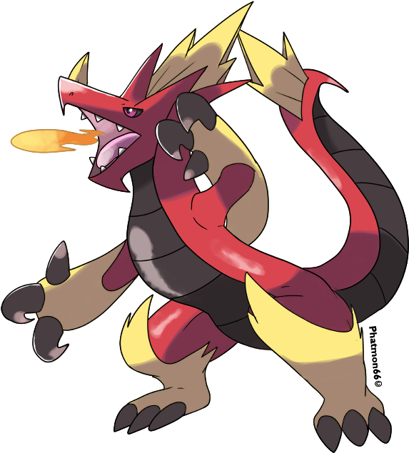 Fake Fire - Fakemon Blazdra (600x652)