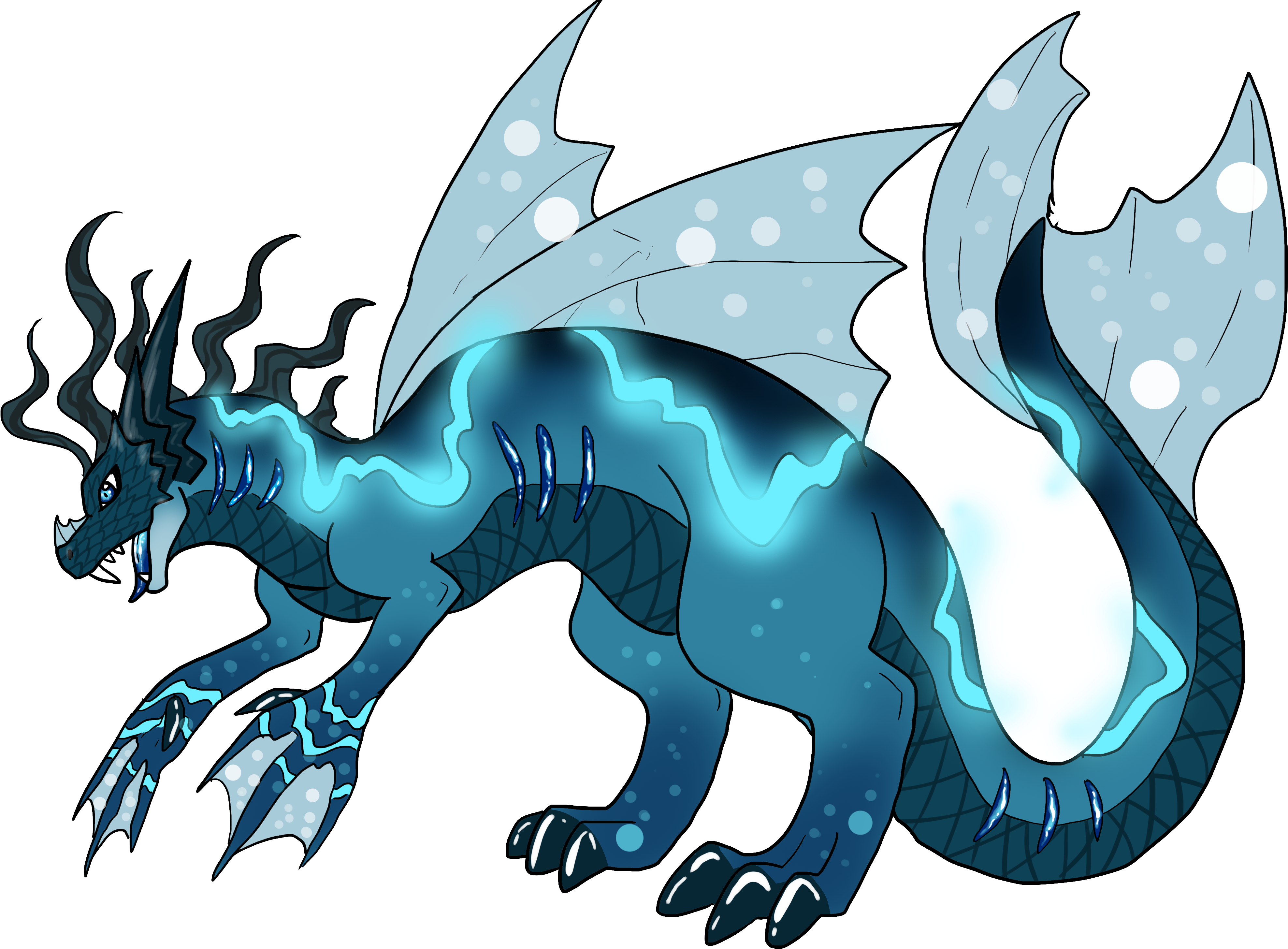 Dragon/water Type Fakemon Sharon By Lunadoptions - Pokémon X And Y (4000x3000)