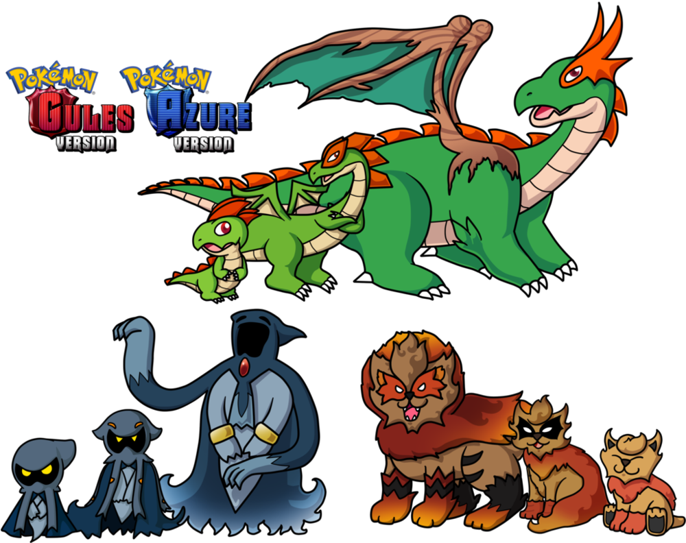 Rieva Fakemon Starters Evolutions By Soupgeist - Fakemon With Evolutions (999x800)