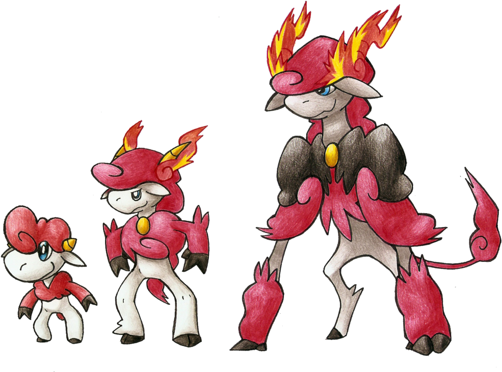 Sheep Fire Starters By Fakemaket - Fire Sheep Starter Pokemon (1024x747)