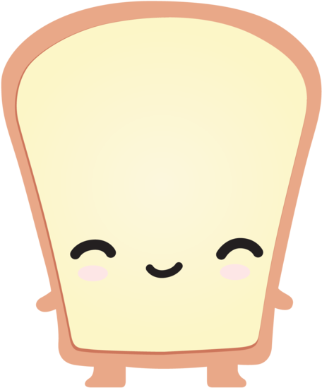Hi, My Name Is Butta Toast - Cartoon (600x600)