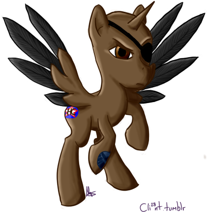 Nick Fury Pony By Dragon-doodles - Cartoon (474x496)
