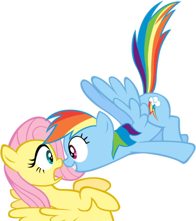 Pin Rainbow Dash And Fluttershy Comics - Comic Book (868x920)