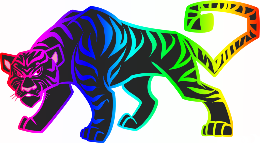 Rainbow Tiger Painting By Nick Gustafson - Tiger (1024x563)