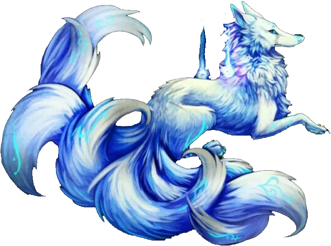 Nine-tailed Fox Gray Wolf Arctic Fox Nick Wilde - Blue Nine Tailed Fox (700x519)