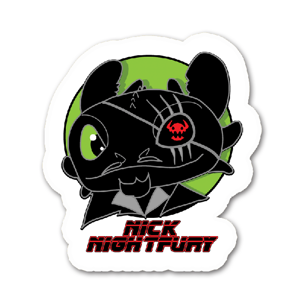 Movies, Nerd, Nick Fury, Nightfury, Parody, Pop Culture, - How To Train Your Dragon (600x600)