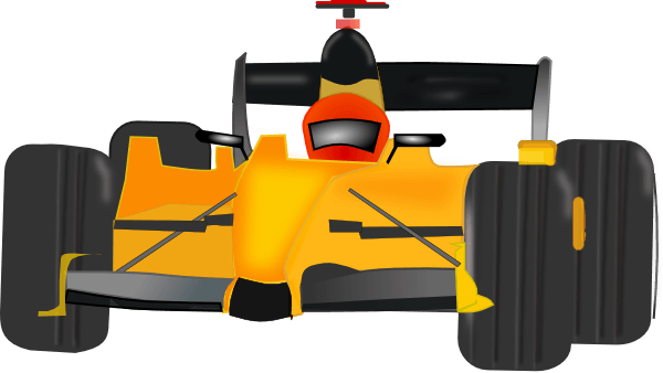 Race Car Clip Art At Clker - Yellow Race Car Clip Art (600x338)