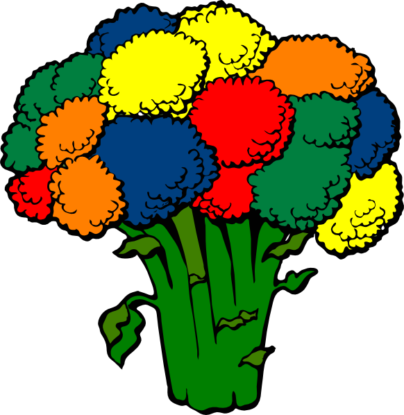 Bropcoli Color Clip Art At Clker - Broccoli Clip Art (582x598)