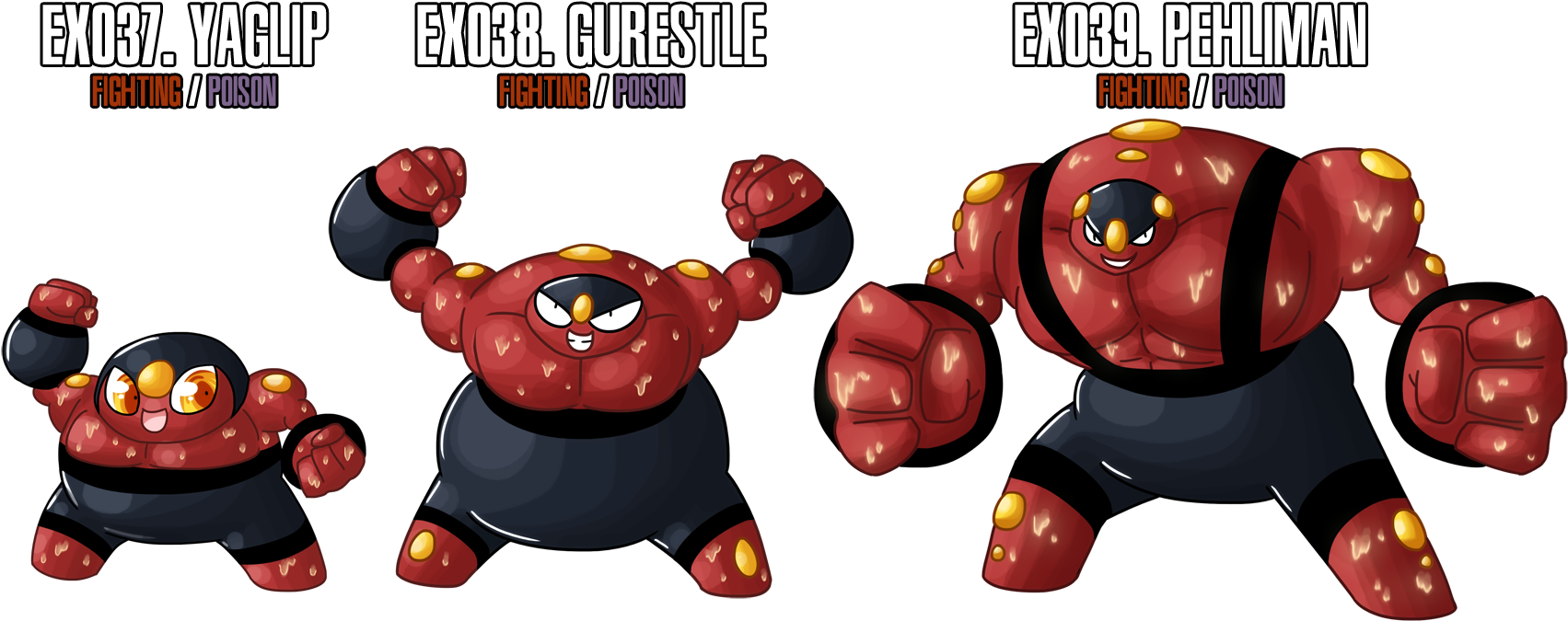 Drcrafty 895 139 Fakemon - Fakemon Fighting Type (1750x700)