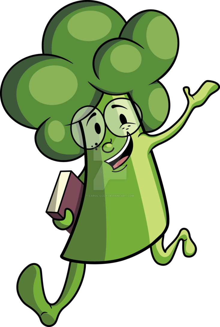 Nerdy Broccoli Character By Carol-lizzy - Broccoli Character (734x1089)