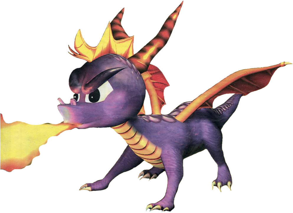 Spyro The Dragon - Dragon Breath Fire Cartoon Png (1024x746)