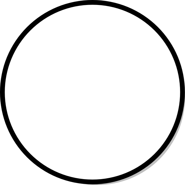 Black Circle Clip Art - Faltydl Three Rooms (594x596)