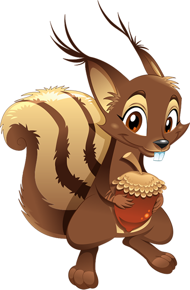 Wall Colour - Squirrel Cartoon (374x570)