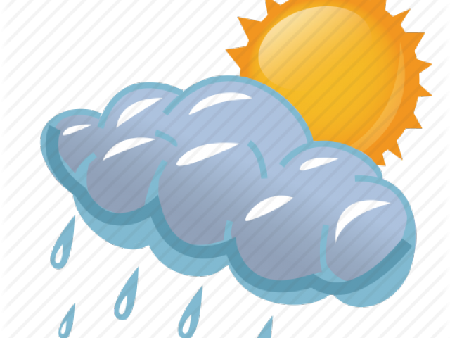 Storm Clipart Cloudyday - Sunny And Rainy Weather (640x480)