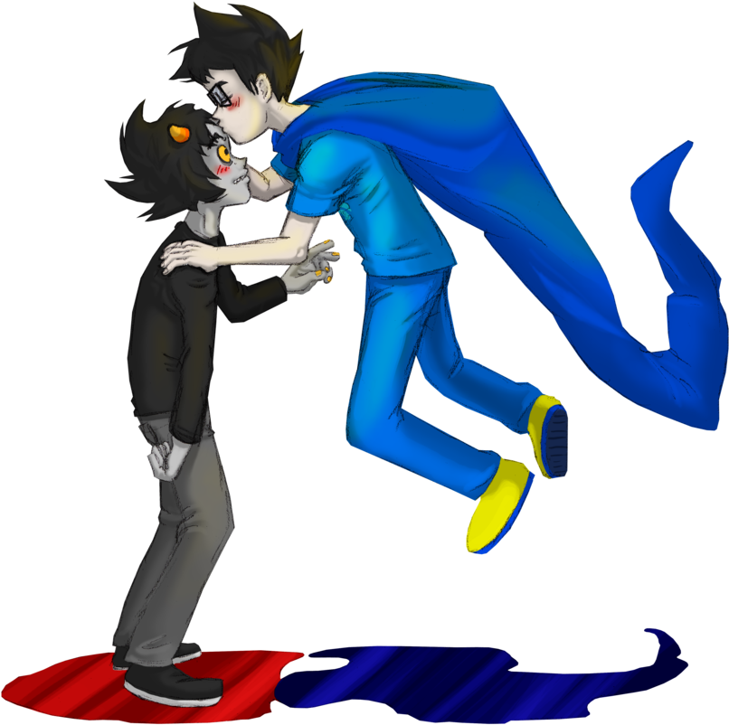 Windy Kisses By Krazorspoon - Cartoon (900x834)