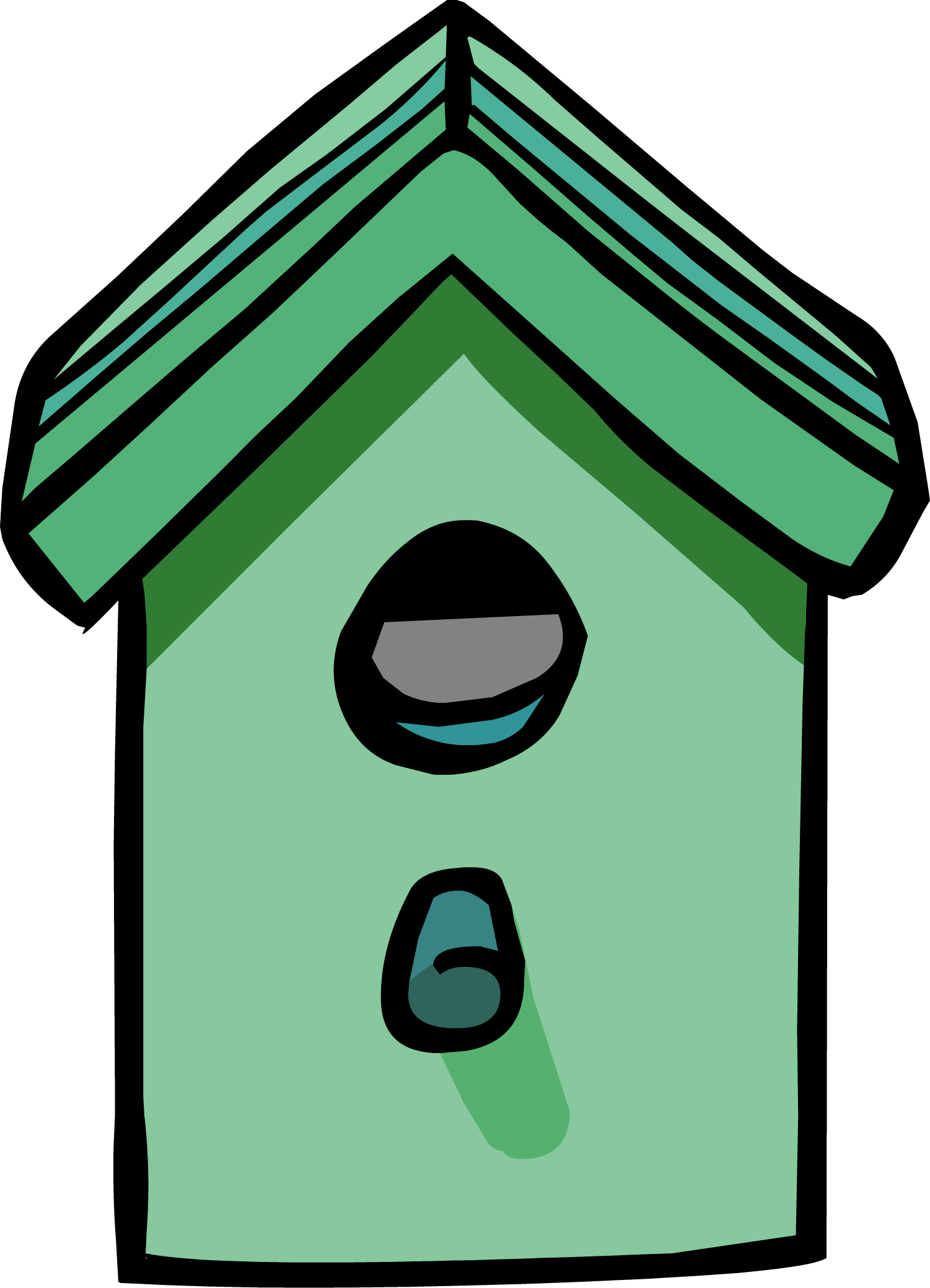 Green Birdhouse Sprite 002 - Green Birdhouse Sprite 002 (1501x2078)