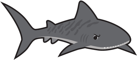 Tiger Shark Tiger Shark - Silhouette (600x600)
