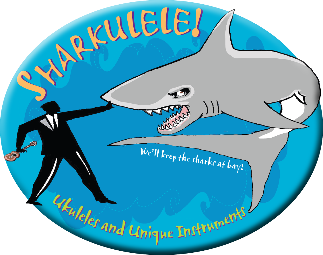 Welcome To Sharkulele, Shark Art Jewelry - Musical Instrument (1126x891)