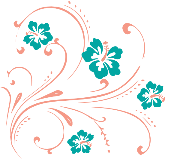 Flower Scroll Cliparts - Scrolls With Flower Clipart (600x529)