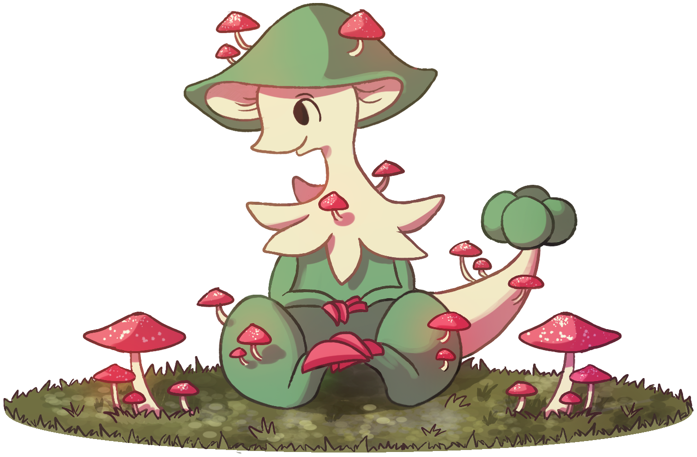 Mushroom Monster By Miss Callie Rose - Cartoon (1395x915)