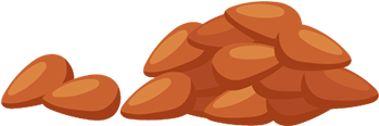 Almonds - Healthy Fat Vector (364x364)