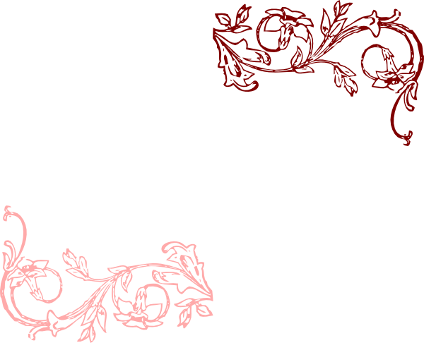 Flower Scroll Break Clip Art At Clker - Biology Black And White (600x486)