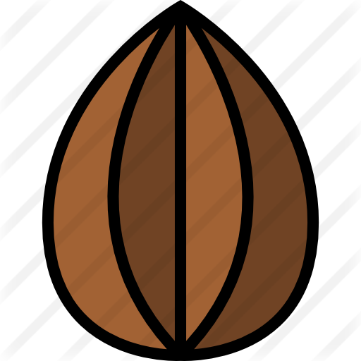 Almond - Almendra Icono Png (512x512)