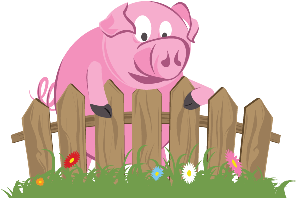 Domestic Pig Cartoon Clip Art - Domestic Pig Cartoon Clip Art (600x600)