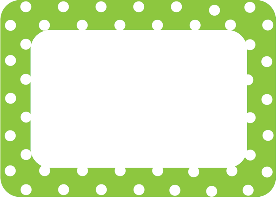 Tcr5174 Lime Polka Dots 2 Name Tags/labels Image - Polka Dot Name Tags (900x900)