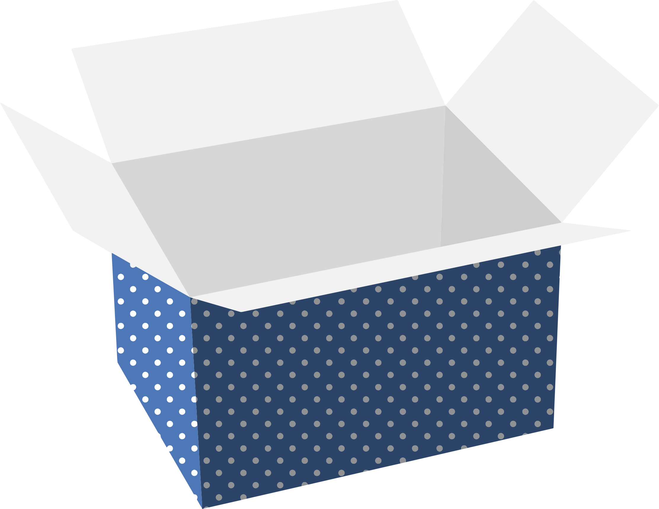 Polka Dot Cardboard Box - Polka Dot Cardboard Box (2224x1720)