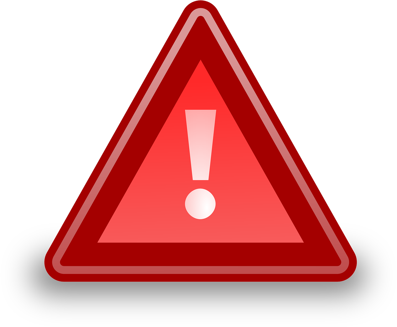 Attention, Warning, Exclamation Mark, Mark, Red, Icon - Urgent Clip Art (1280x1042)