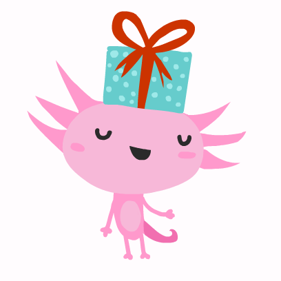 I Love Axolotl Messages Sticker-0 - Cartoon (408x408)