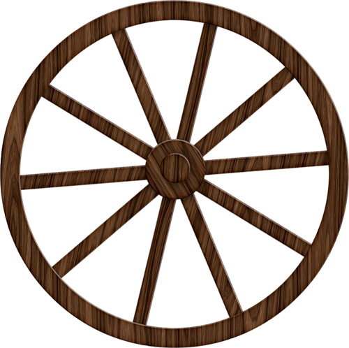 Patterns - Wagon Wheel Clip Art (500x498)