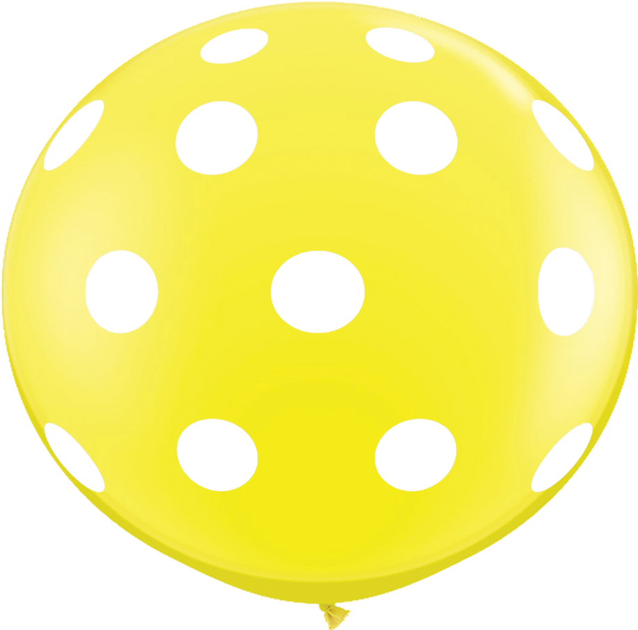 36" Yellow Polka Dot Balloon - 3' Big Polka Dots Robins Egg Latex (1140x972)