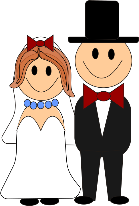 Related Clip Arts - Bride And Groom Cartoon (566x800)